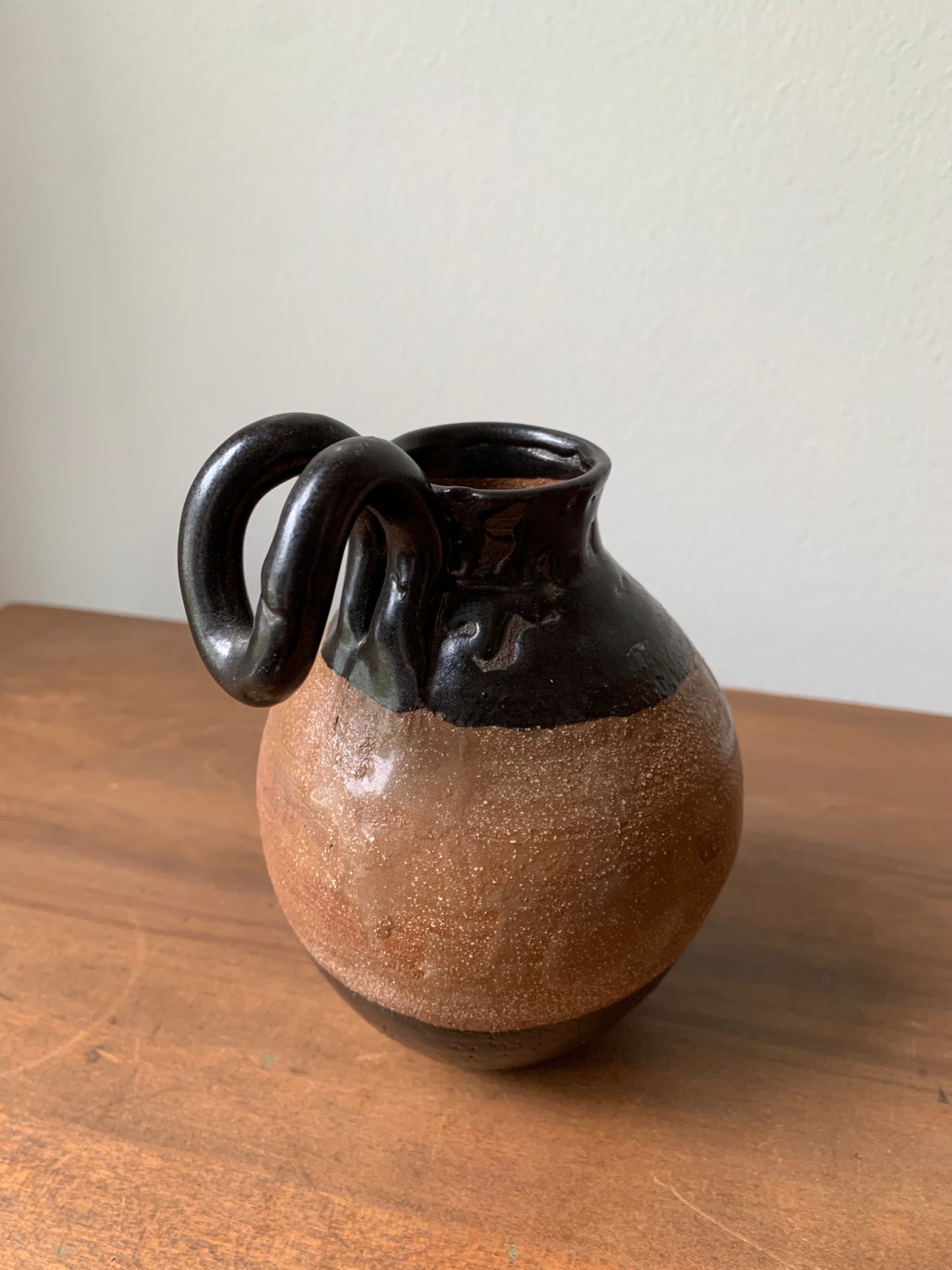 (Set of two) Handmade Pottery Jugs for Olive Oil and Vinegar